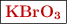 \fbox{\color[RGB]{192,0,0}{\bf \ce{KBrO3}}}