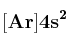 \bf [Ar]4s^2