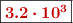 \fbox{\color[RGB]{192,0,0}{\bm{3.2\cdot 10^3}}}