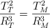 \frac{T^2_T}{R^3_T}  = \frac{T^2_M}{R^3_M}