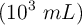 (10^3 \ mL)