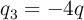 q_3 = -4q