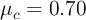 \mu_c = 0.70