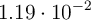 1.19\cdot 10^{-2}