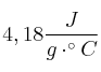 4,18\frac{J}{g\cdot ^\circ C}