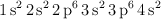 \ce{1s^2 2s^2 2p^6 3s^2 3p^6 4s^2}