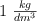 1 \ \textstyle{kg\over dm^3}