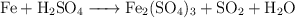 \ce{Fe + H2SO4 -> Fe2(SO4)3 + SO2 + H2O}