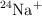 \ce{^24Na^+}