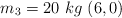 m_3 = 20\ kg\ (6,0)