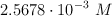 2.5678\cdot 10^{-3}\ M