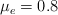 \mu_e = 0.8