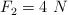 F_2=4\ N