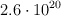 2.6\cdot 10^{20}
