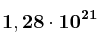\bf 1,28\cdot 10^{21}