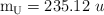 \ce{m_U} = 235.12\ u