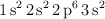 \ce{1s^2 2s^2 2p^6 3s^2}