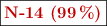 \fbox{\color[RGB]{192,0,0}{\bf N-14 (99\ \%)}}