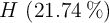 H\ (21.74\ \%)