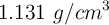 1.131\ g/cm^3