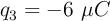 q_3 = -6\ \mu C
