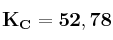 \bf K_C = 52,78