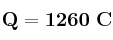 \bf Q = 1260\ C