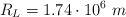 R_L = 1.74\cdot 10^6\ m