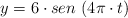 y = 6\cdot sen\ (4\pi\cdot t)