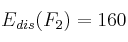 E_{dis} (F_2) = 160