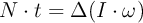 N\cdot t = \Delta (I\cdot \omega)