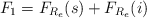 F_1 = F_{R_e}(s) + F_{R_e}(i)