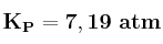 \bf K_P = 7,19\ atm