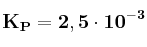 \bf K_P = 2,5\cdot 10^{-3}