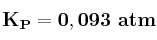 \bf K_P = 0,093\ atm