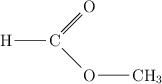 \chemfig{H-C(=[1]O)-[7]O-CH_3}