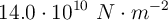 14.0\cdot 10^{10}\ N\cdot m^{-2}