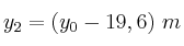 y_2 = (y_0 -19,6)\ m