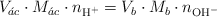 V_{\acute{a}c}\cdot M_{\acute{a}c}\cdot n_{\ce{H+}} = V_b\cdot M_b\cdot n_{\ce{OH-}}