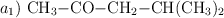 a_1)\ \ce{CH3-CO-CH2-CH(CH3)2}