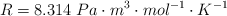 R = 8.314\ Pa\cdot m^3\cdot mol^{-1}\cdot K^{-1}