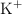\ce{K+}
