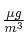 \textstyle{\mu g\over m^3}