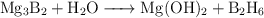 \ce{Mg3B2 + H2O -> Mg(OH)2 + B2H6}