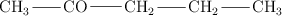 \chemfig{CH_3-CO-CH_2-CH_2-CH_3}