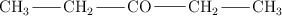 \chemfig{CH_3-CH_2-CO-CH_2-CH_3}