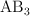 \ce{AB3}