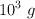10 ^3\ g