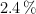 2.4\ \%