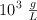 10^3 \ \textstyle{g\over L}